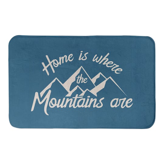Designs Direct Home Mountains Are Blue Bath Mat, 34&#x22; x 21&#x22;